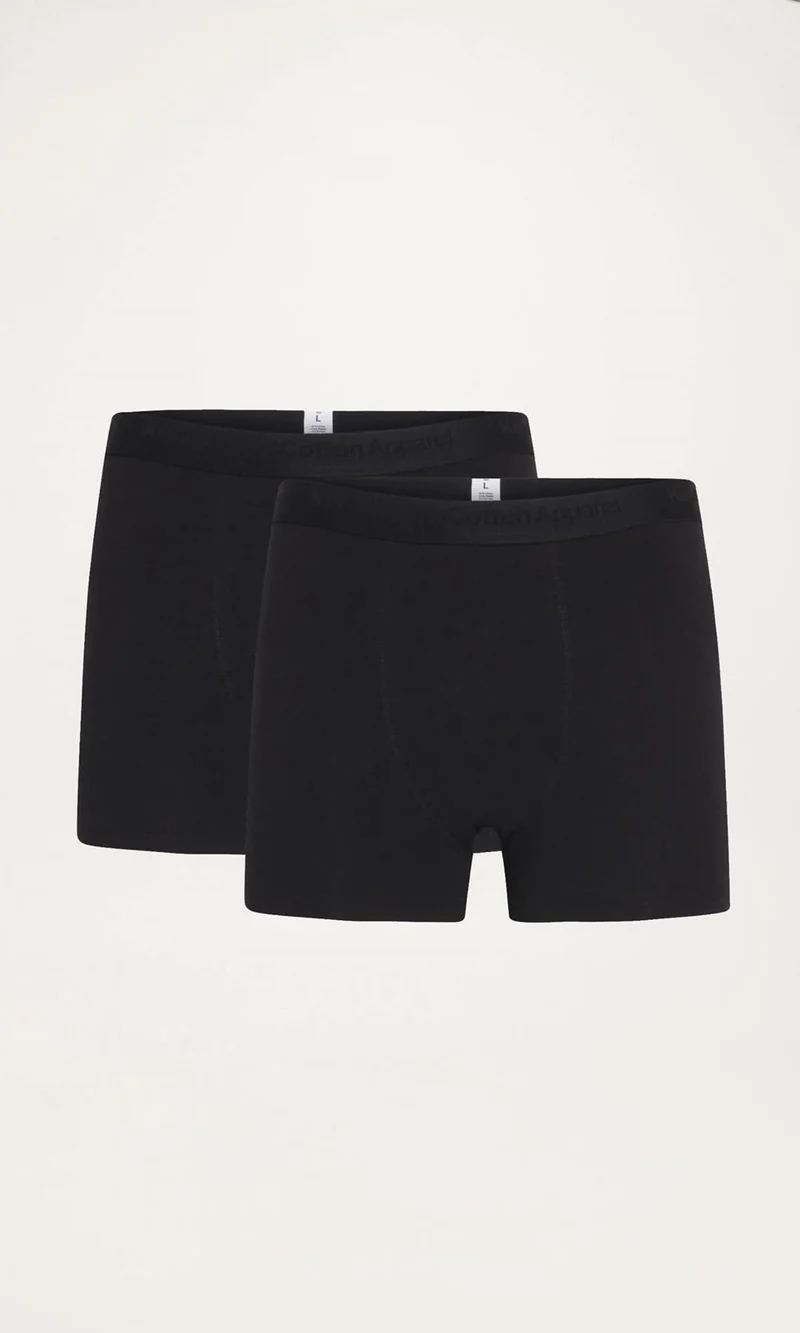 Knowledge Cotton Apparel 2 Pack Boxer Briefs black jet