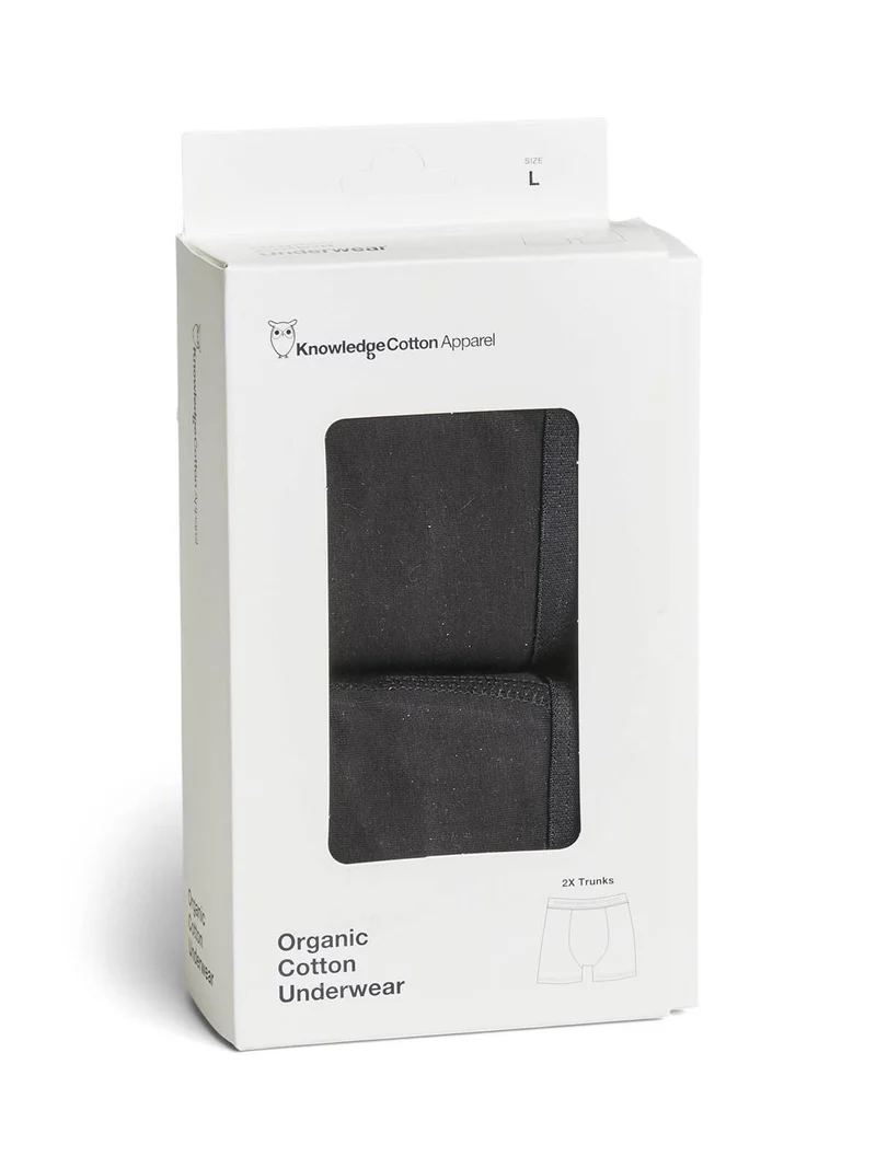 Knowledge Cotton Apparel 2 Pack Boxer Briefs black jet