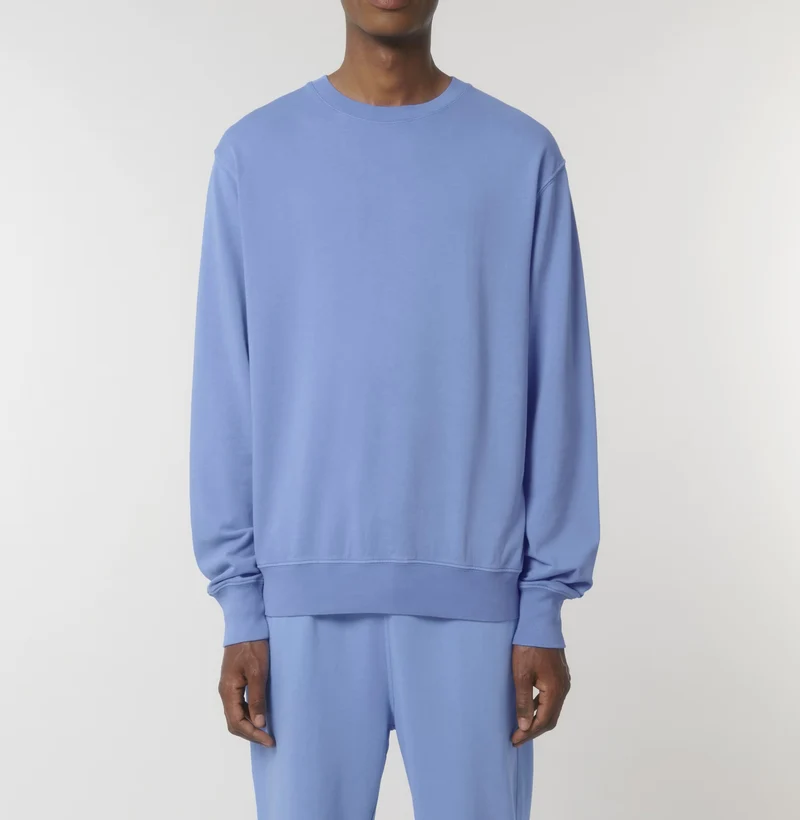 FAIRFITTERS Basic Sweatshirt Matcher Vintage G. Dyed swimmer blue