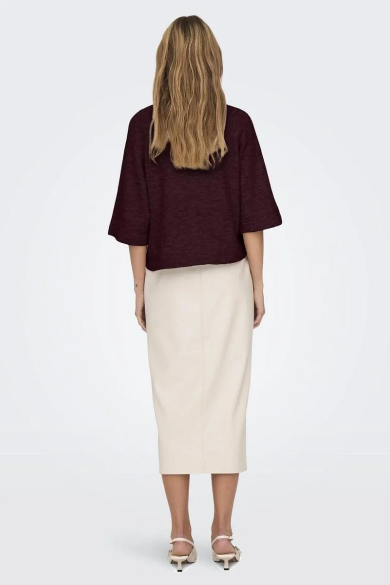 Only - Onlsimoni 3/4 Pullover Knt - 4854434 Port Royale Melange