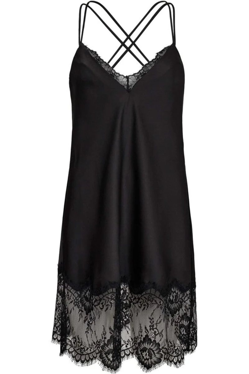Haute L'Amitié - Vista Lingerie Crop Strap Dress HL10586 - Black