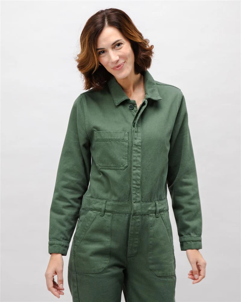 BRAVA Cotton Twill Boiler Suit Green