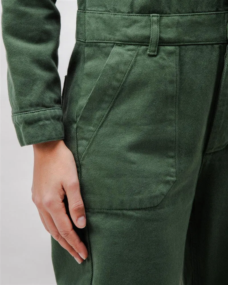 BRAVA Cotton Twill Boiler Suit Green