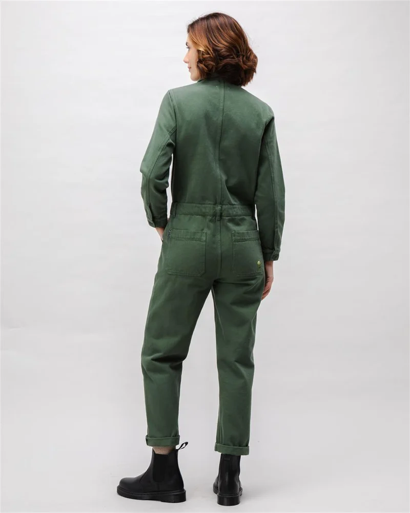BRAVA Cotton Twill Boiler Suit Green