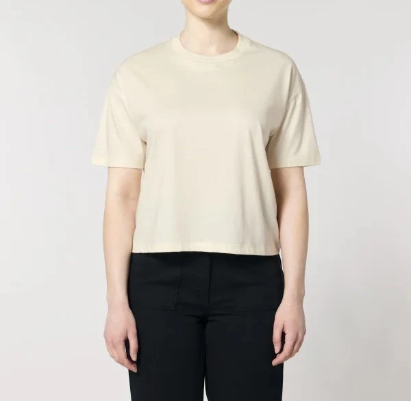 FAIRFITTERS Basic T-Shirt Boxy Fit Women Nova natural raw