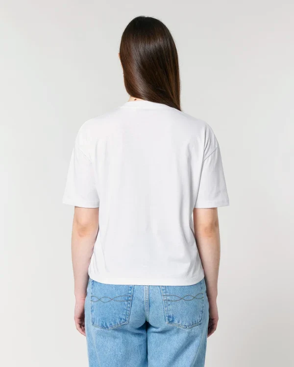 FAIRFITTERS Basic T-Shirt Boxy Fit Women Nova white
