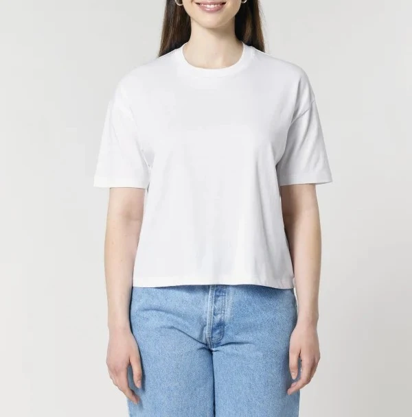 FAIRFITTERS Basic T-Shirt Boxy Fit Women Nova white