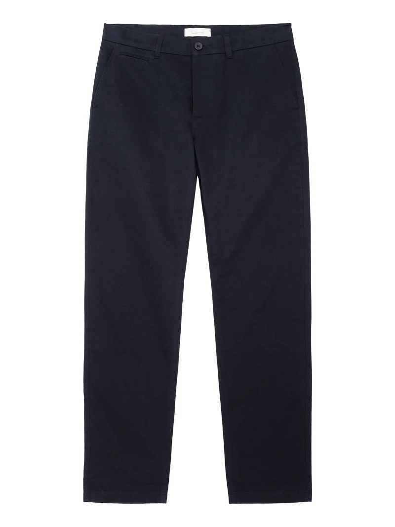KNOWLEDGE COTTON APPAREL Chuck Regular Chino Twill Pants black jet