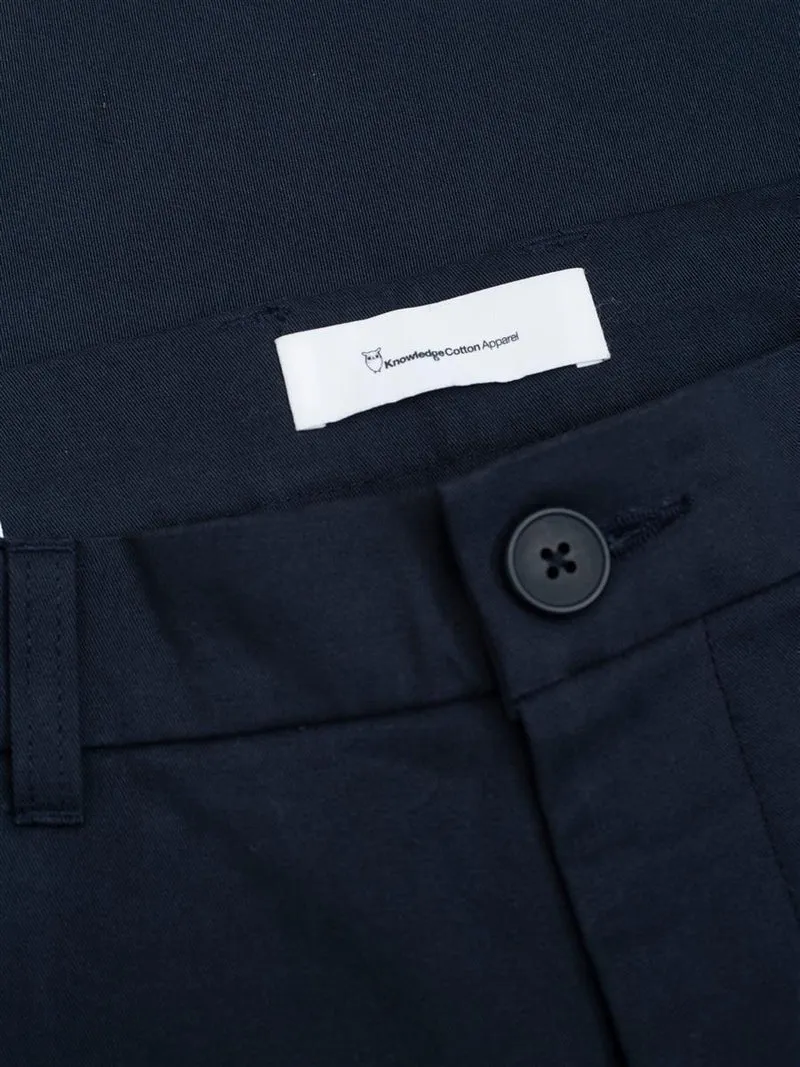 KNOWLEDGE COTTON APPAREL Chuck Regular Chino Twill Pants total eclipse