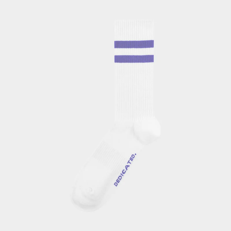 DEDICATED Sport Socks Ullevi Stripes Paisley Purple