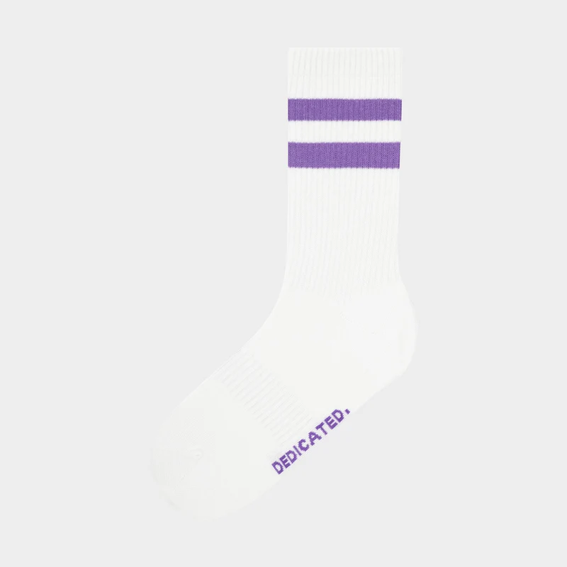DEDICATED Sport Socks Ullevi Stripes Paisley Purple