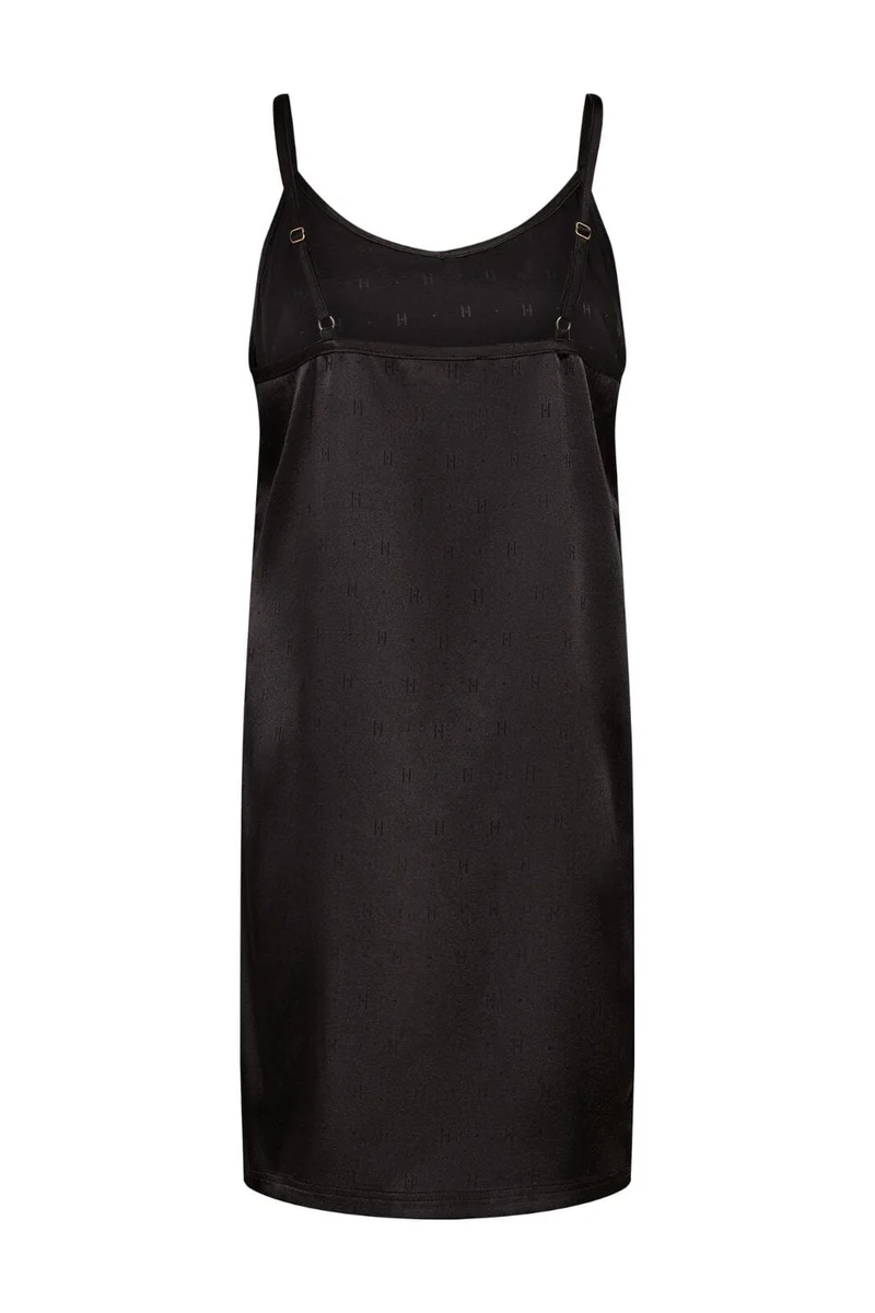 Hype The Detail - Slip Dress W/Log 240-98 - 9 - Black