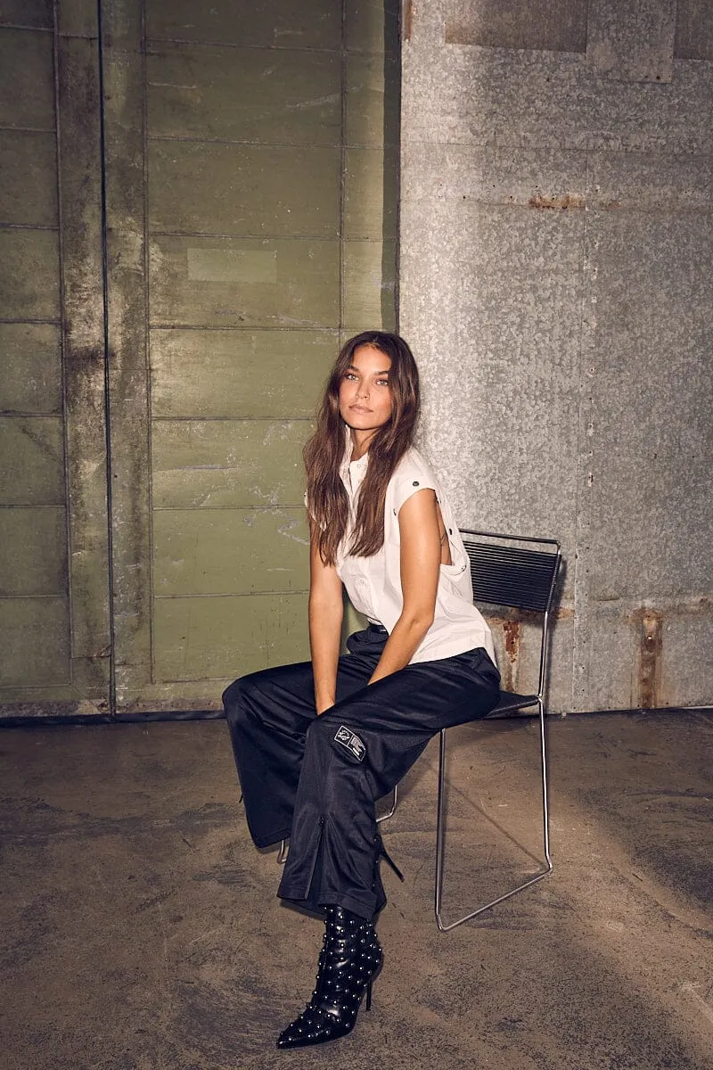 Haute L'Amitié - New Zip Track Pants HL10391 - Black