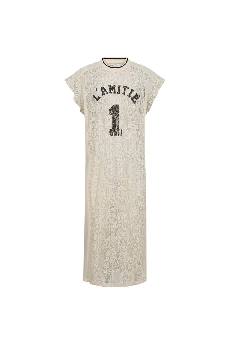 Haute L'Amitié - Lace Football Frill Dress HL10132 - Pearl