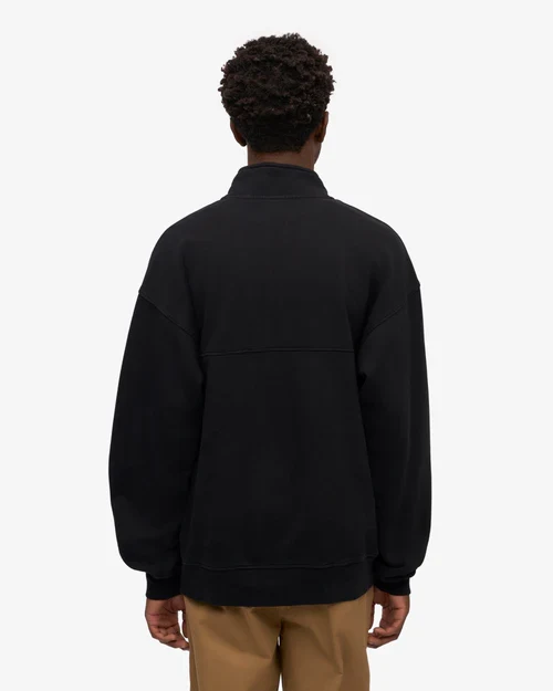 COLORFUL STANDARD Organic Quarter Zip deep black
