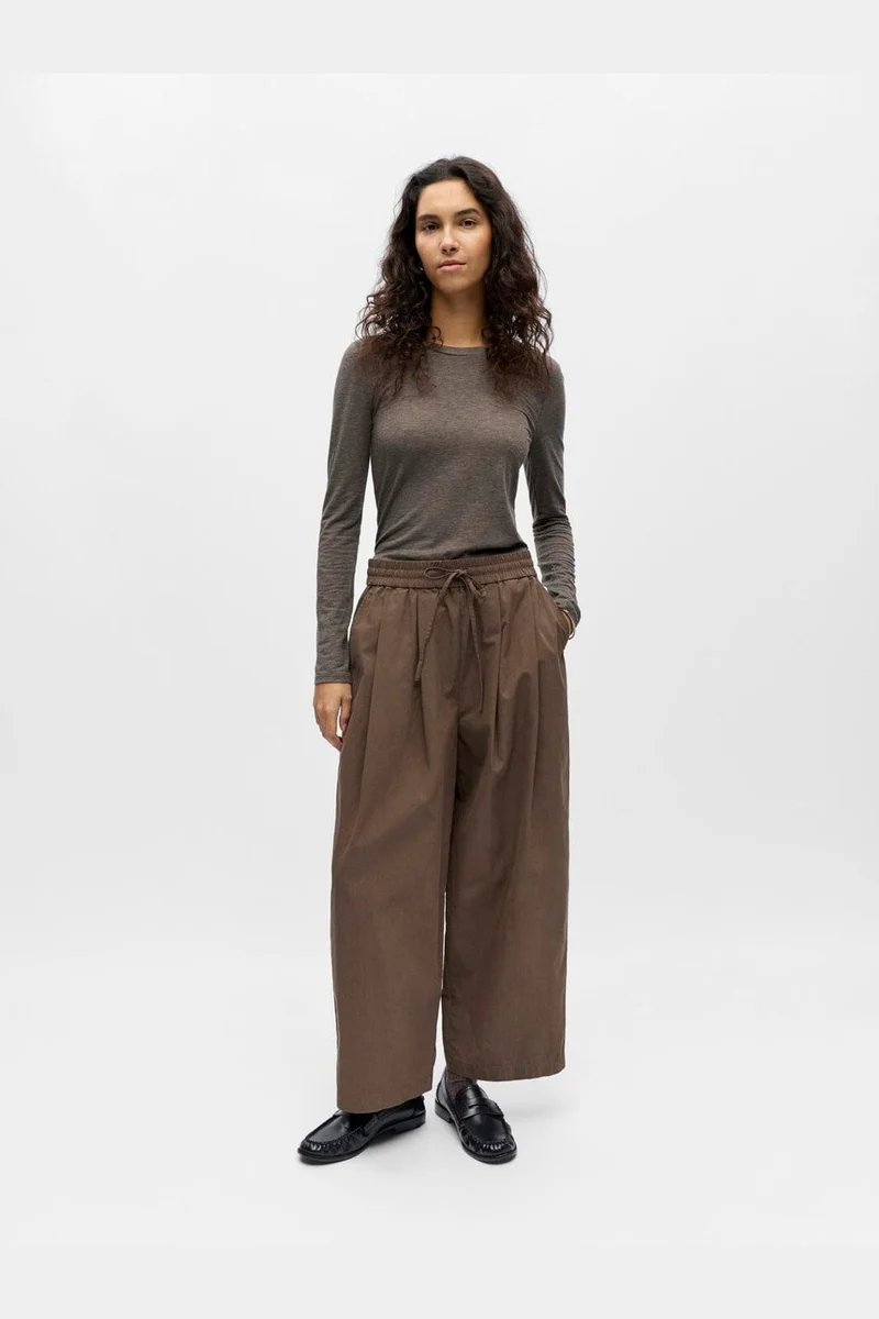 Object - Objberta Barrel Pant - 5094391 Seal Brown
