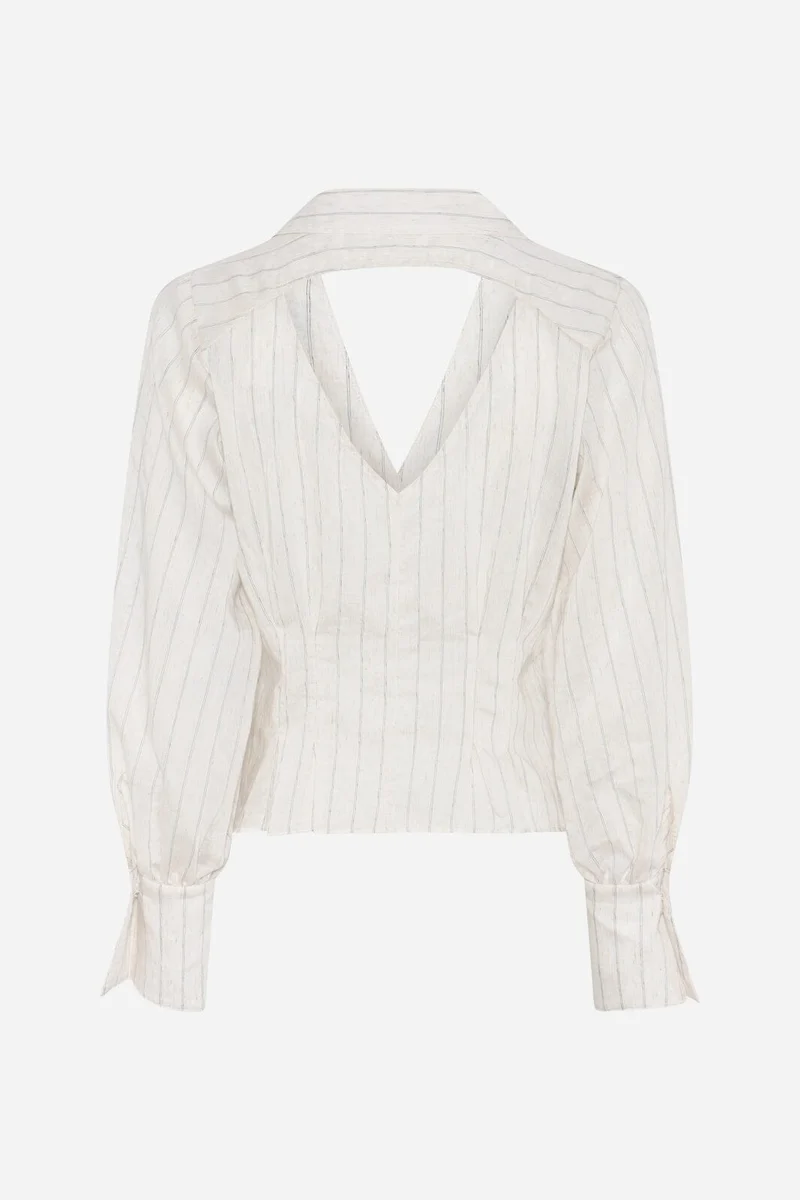 Bruuns Bazaar - Coccobbviona Shirt BBW5012 - Snow White With Black Stripe