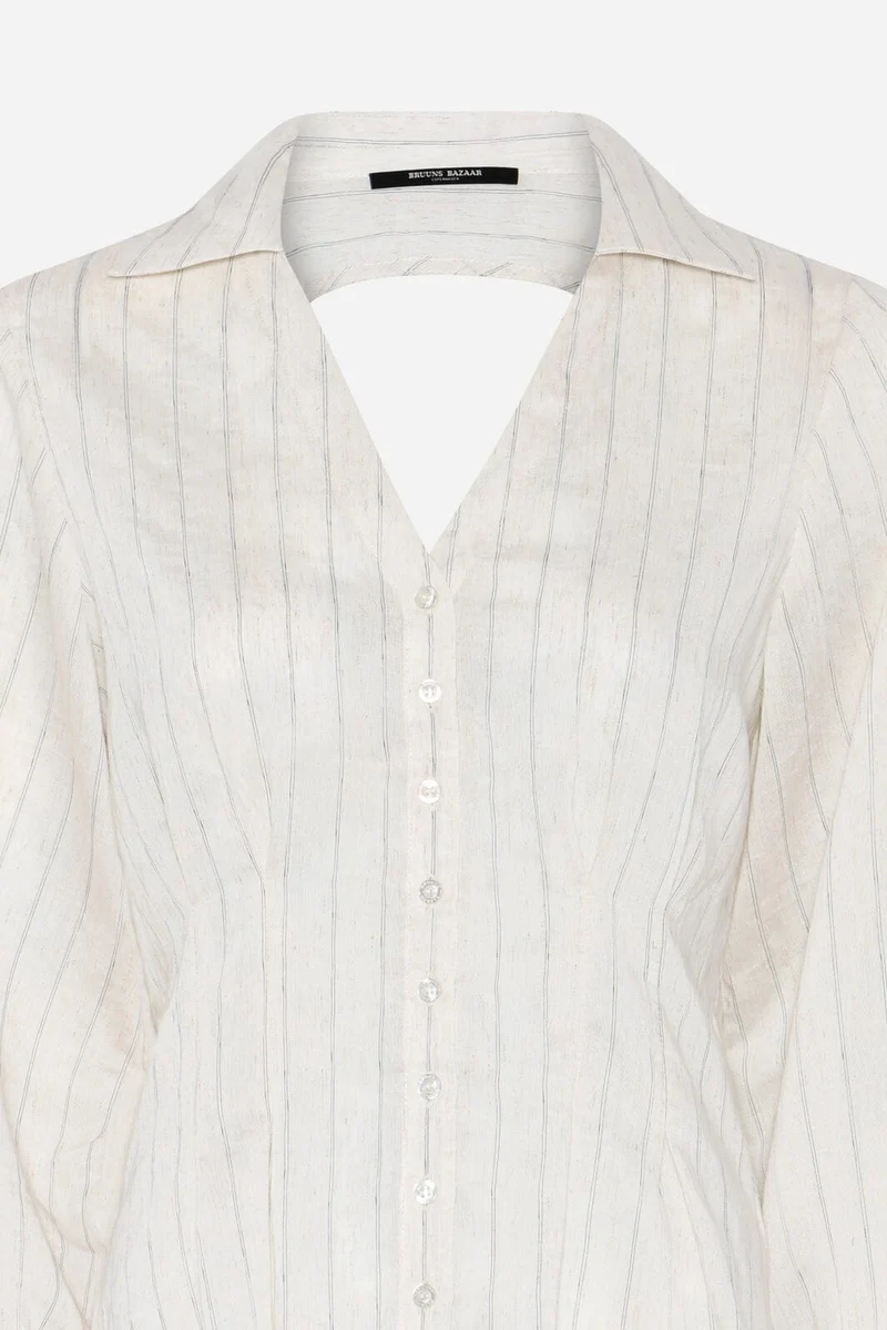 Bruuns Bazaar - Coccobbviona Shirt BBW5012 - Snow White With Black Stripe