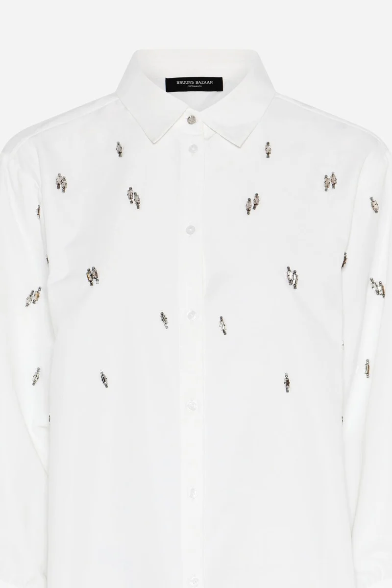 Bruuns Bazaar - Chrissibbzinne Shirt BBW4881 - Snow White