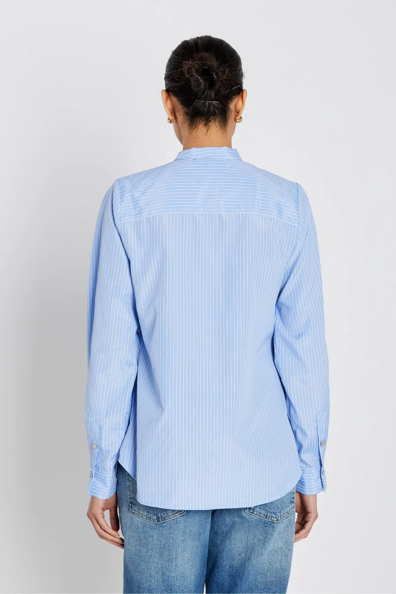 Bruuns Bazaar - Borassusbbelza Shirt BBW4890 - Light Blue Stripe