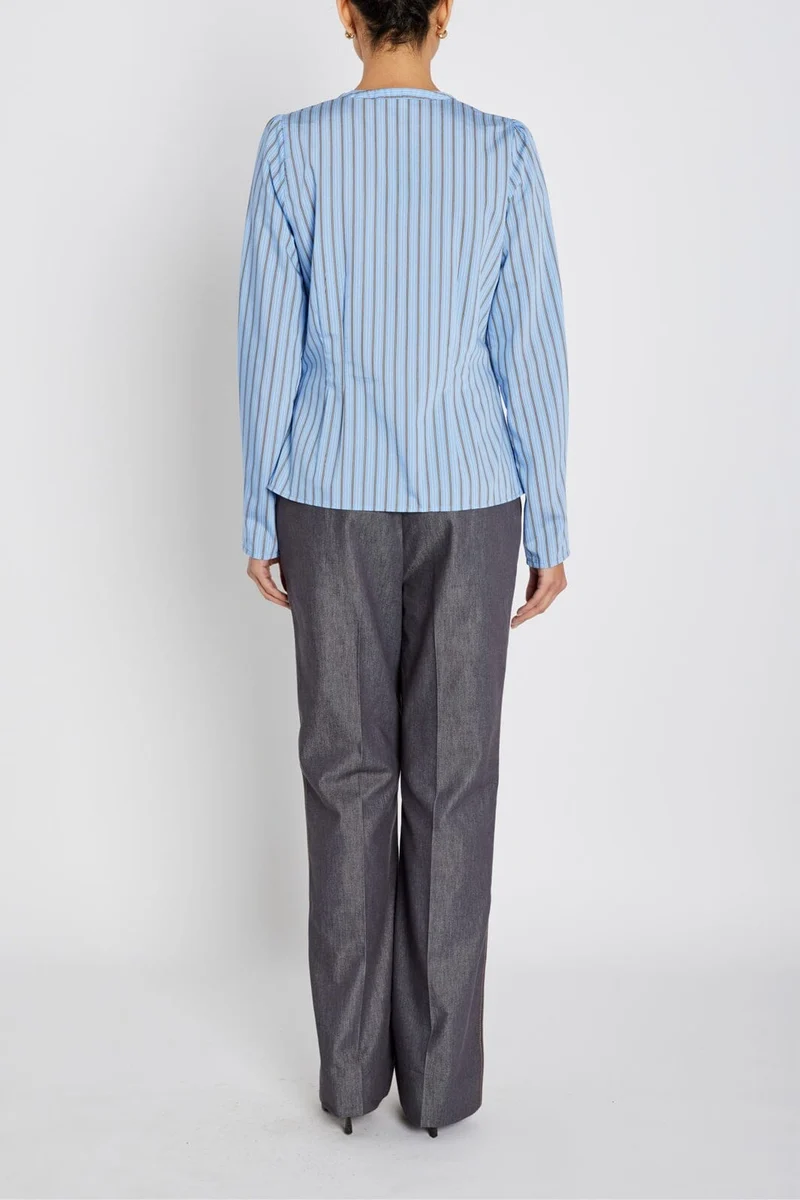 Bruuns Bazaar - Arengabbzea Shirt BBW4879 - Sky Blue Stripe